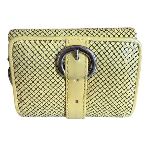 Vintage Whiting & Davis Pale Yellow Mesh Trifold Wallet - Picture 6 of 10